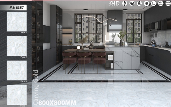 Gạch bóng kính 80x80 8357