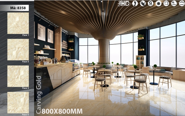 Gạch bóng kính 80x80 8358