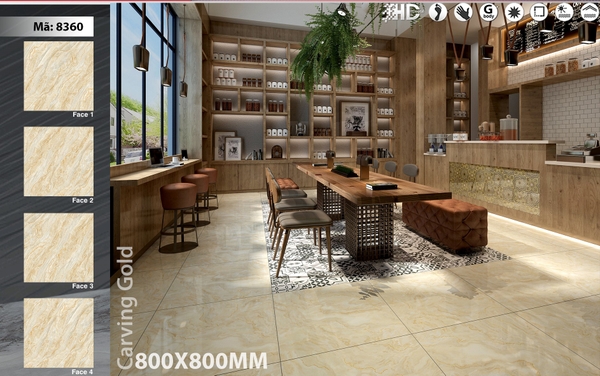 Gạch bóng kính 80x80 8360