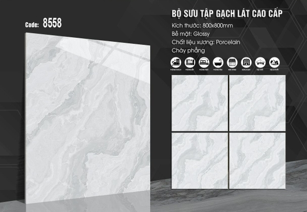 Gạch bóng kính 80x80 8558