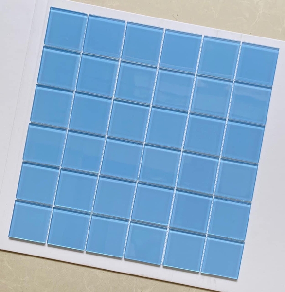 Gạch Mosaic 48x48mm Xanh Nhạt 1 màu