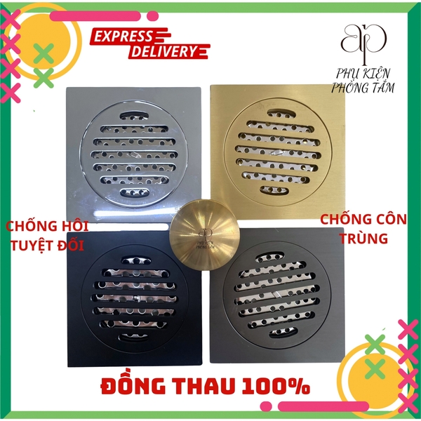 Phễu thoát nước bằng đồng đúc thu sàn chống hôi chống côn trùng hố ga chất liệu dày năng