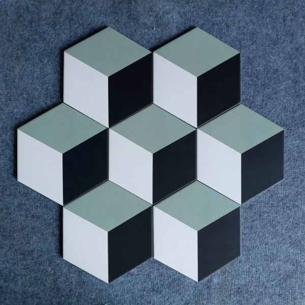 Gạch lục giác họa tiết Cubic