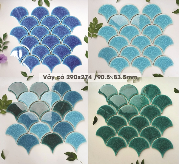 Mosaic vảy cá 290x274 /90.5×83.5mm