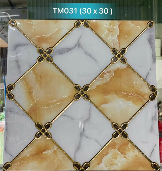 Gạch 30x30 nhũ vàng