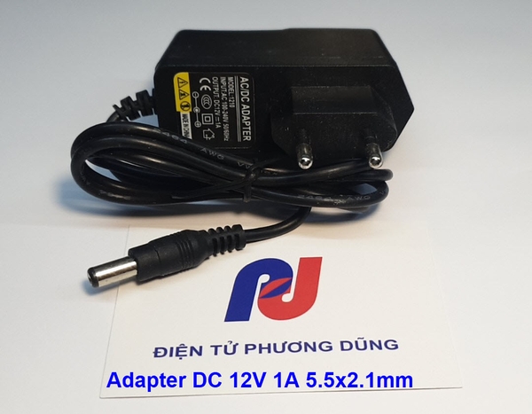 Adapter 12V-1A - 5.5x2,1x12mm