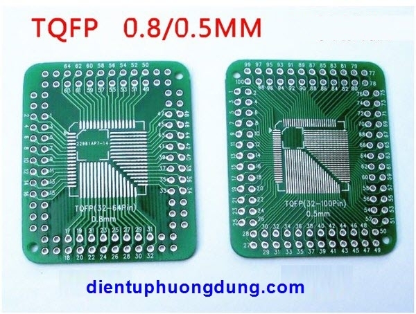 Đế hàn SMD TQFP 32,48,64,100 0.5mm 0.8mm