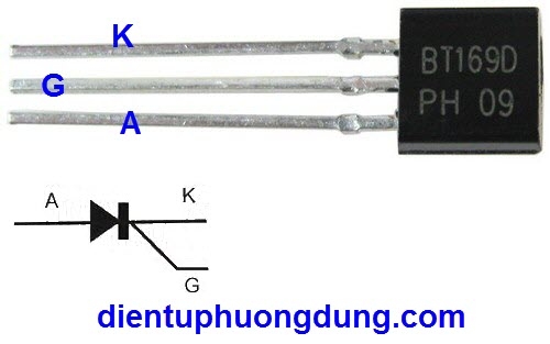 BT169 Thyristor SCR TO92 0.8A 600V