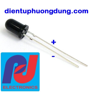Led thu hồng ngoại 5mm, màu đen