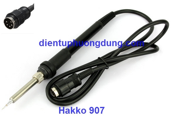 Tay hàn Hakko 907 50W 24V ESD PVC - 5 Chân đực