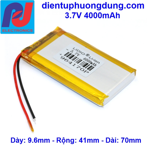 Pin Lithium 3.7V polymer 4000mA 964170