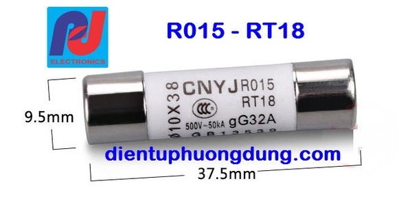 Cầu chì sứ R015 - RT18 10x38mm 32A