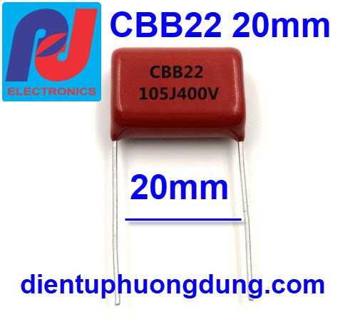 Tụ CBB22 400V 105J 0.47uF 20mm