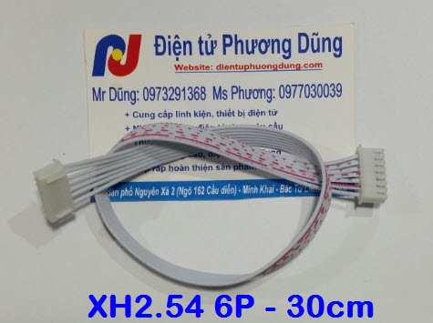 Cáp 6 - 2 đầu XH2.54-6P dài 30cm