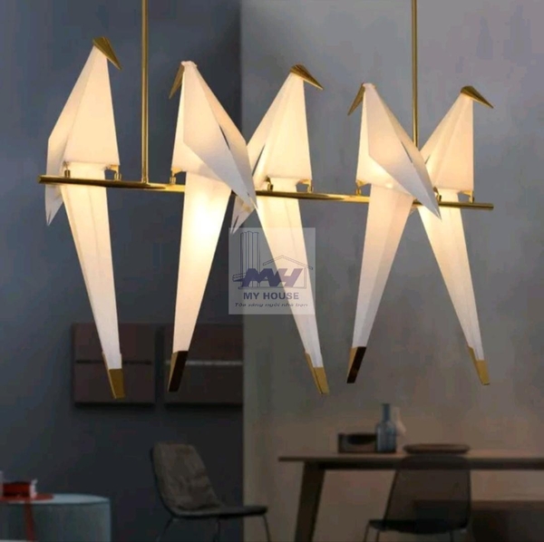 Đèn thả trần 5 chim hạc