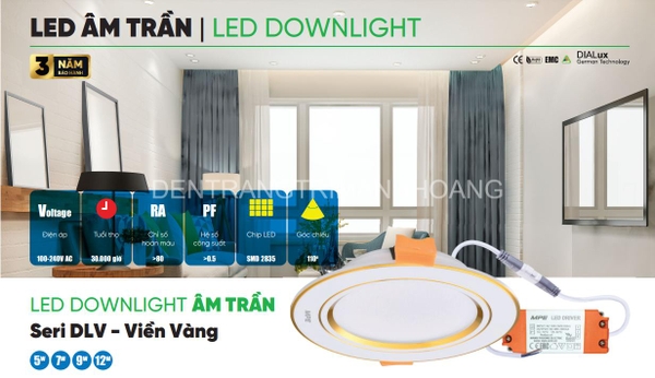Âm trần LED downlight 9w/Trắng D90 MPE