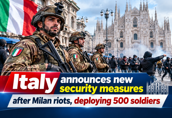 Italy announces new security measures after Milan riots, deploying 500 soldiers