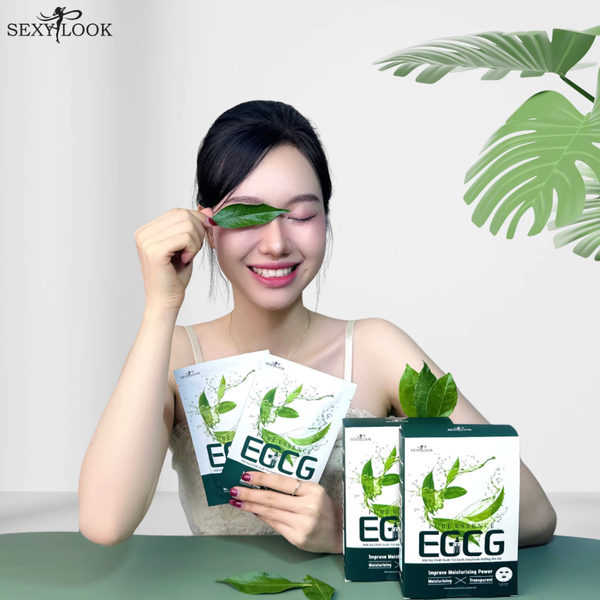 Mặt Nạ Trà Xanh Hỗ Trợ Dưỡng Ẩm Da Sexylook (Hộp 4 miếng)