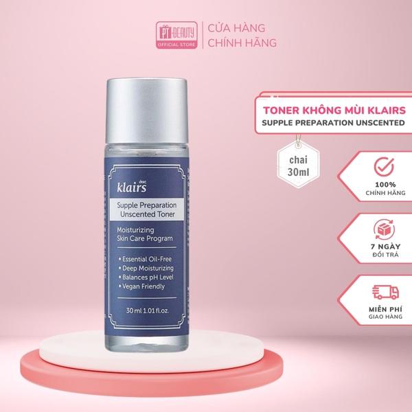 Nước hoa hồng Dear Klairs Supple Preparation Tonner dành cho da dầu mụn, nhạy cảm 180ml