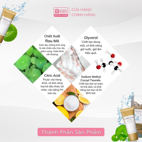 Sữa rửa mặt rau má Skin1004 Madagascar Centella Ampoule Foam tuýp 125ml