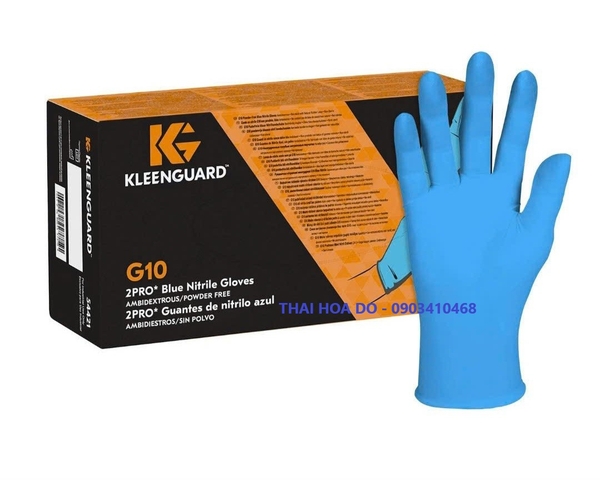 KleenGuard G10 - găng tay Nitrile màu xanh chuyên dụng trong công nghiệp chế biến thực phẩm