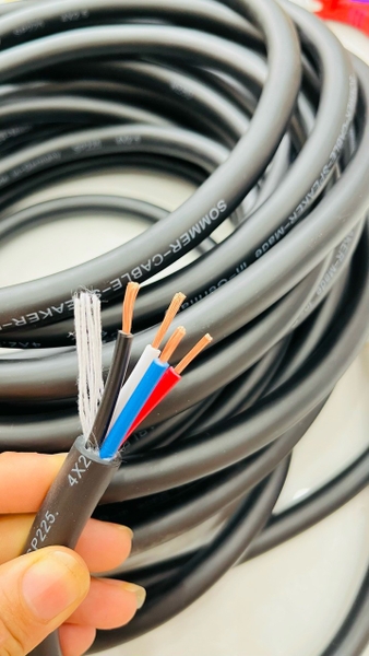 Dây loa 4 lõi, ruột đồng nguyên chất lõi phi 4x2.5 (cuộn 100 mét) DL2 ...
