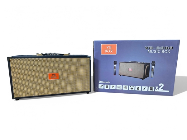 Loa xách tay VBBOX VB8888 (2 bass 16.5cm), 300w, 2 Micro | Vinakara.com