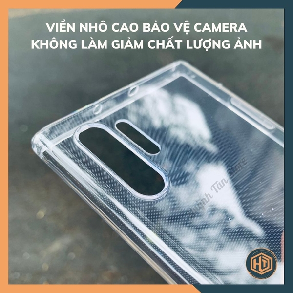 Ốp lưng note 10 plus silicon 6d dẻo trong suốt có gờ chống va đập bảo vệ camera phụ kiện huỳnh tân store