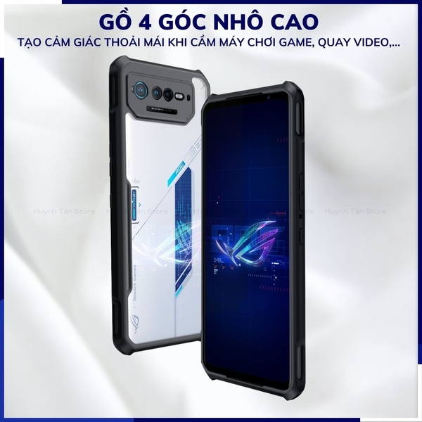 Ốp lưng rog phone 6, 6 pro chống sốc xundd bảo vệ camera chính hãng chống ố vàng phụ kiện huỳnh tân store