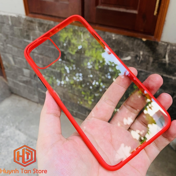 Ốp lưng iphone 11 pro max clear color ver 1 viền màu mặt lưng trong suốt không ố vàng bảo vệ camera phụ kiện huỳnh tân store