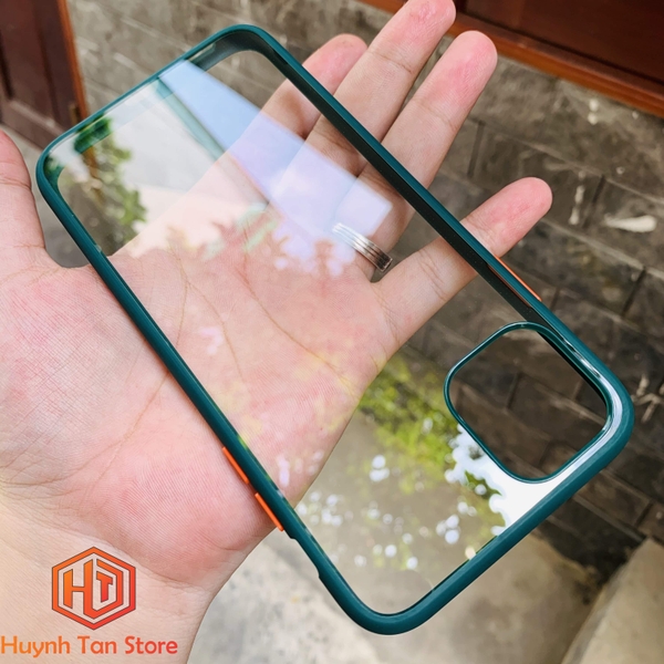 Ốp lưng iphone 11 pro max clear color ver 1 viền màu mặt lưng trong suốt không ố vàng bảo vệ camera phụ kiện huỳnh tân store