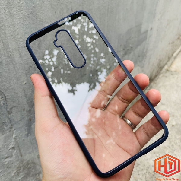 Ốp lưng oneplus 7t pro clear color ver 1 viền màu mặt lưng trong suốt không ố vàng bảo vệ camera phụ kiện huỳnh tân store