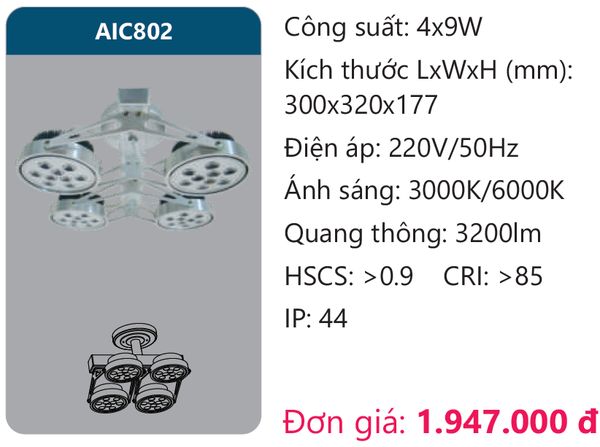 Đèn Led chiếu điểm AIC802