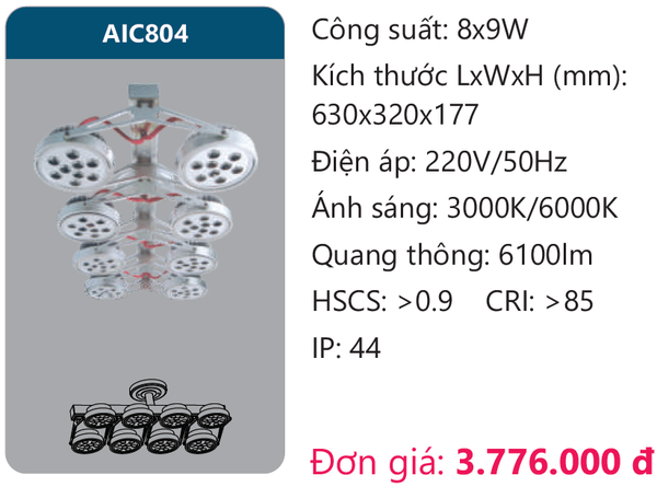 Đèn Led chiếu điểm AIC804