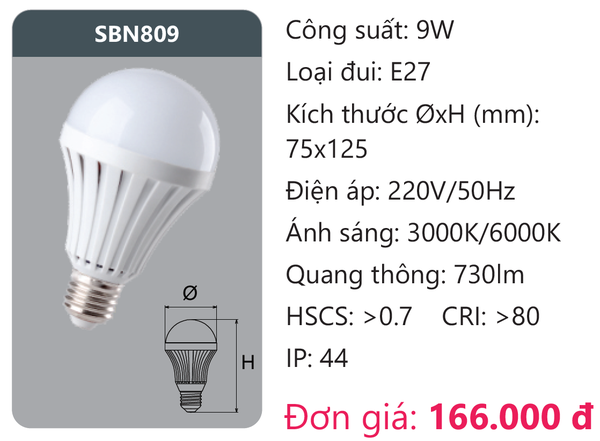 Bóng đèn Led Duhal SBN809