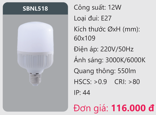 Bóng đèn Led Duhal SBNL518