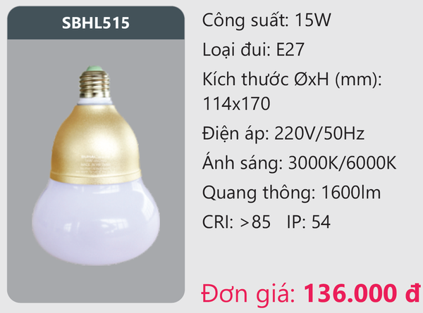 Bóng đèn Led Duhal SBHL515