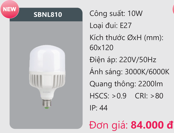 Bóng đèn Led Duhal SBNL810