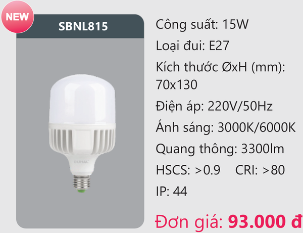 Bóng đèn Led Duhal SBNL815