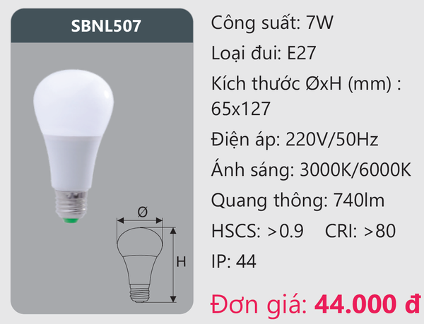 Bóng đèn Led Duhal SBNL507