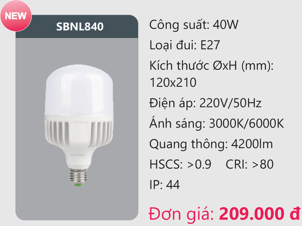 Bóng đèn Led Duhal SBNL840