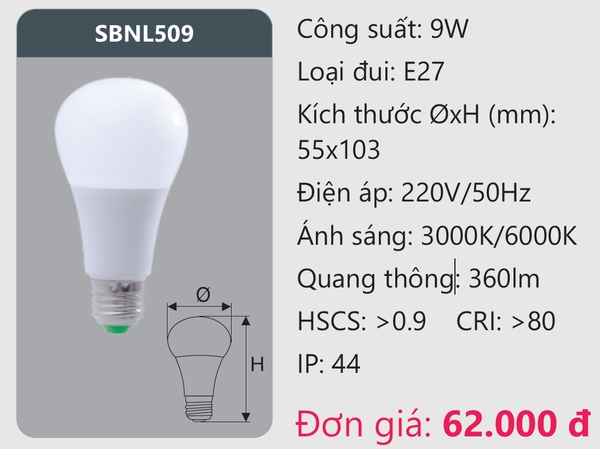 Bóng đèn Led Duhal SBNL509