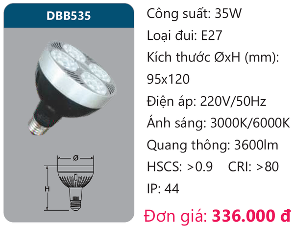 Đèn Led chiếu điểm thanh ray Duhal DBB535