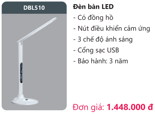 Đèn bàn Led Duahl DBL510