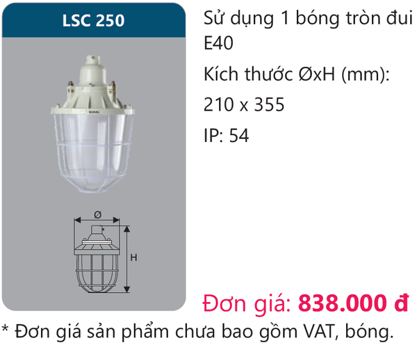 Đèn chống nổ Duhal LSC 250