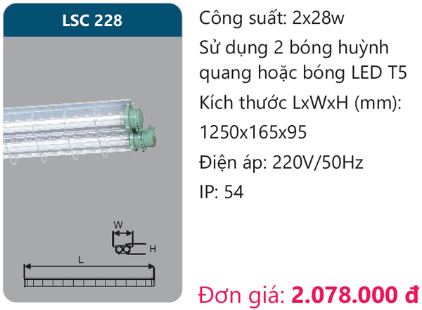 Đèn chống nổ Duhal LSC 228