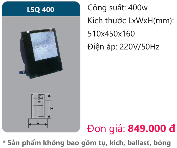 Đèn pha Duhal LSQ 400
