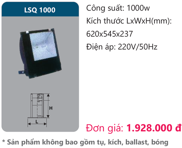 Đèn pha Duhal LSQ 1000