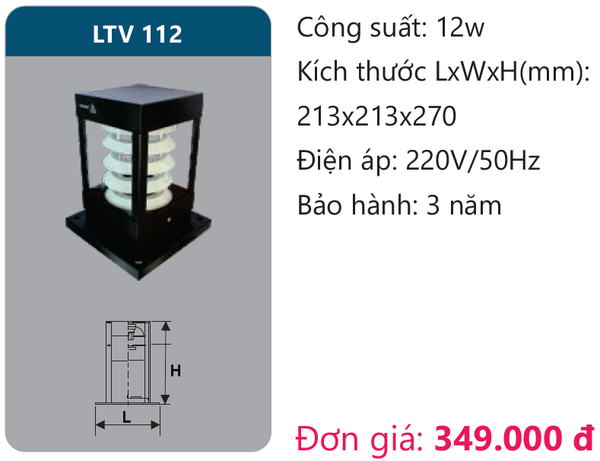 Đèn sân vườn Duhal LTV 112