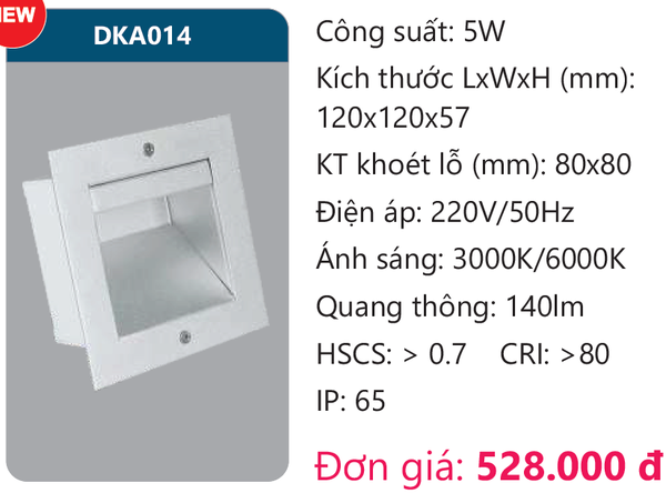 Đèn Led âm t
ường Duhal DKA014
